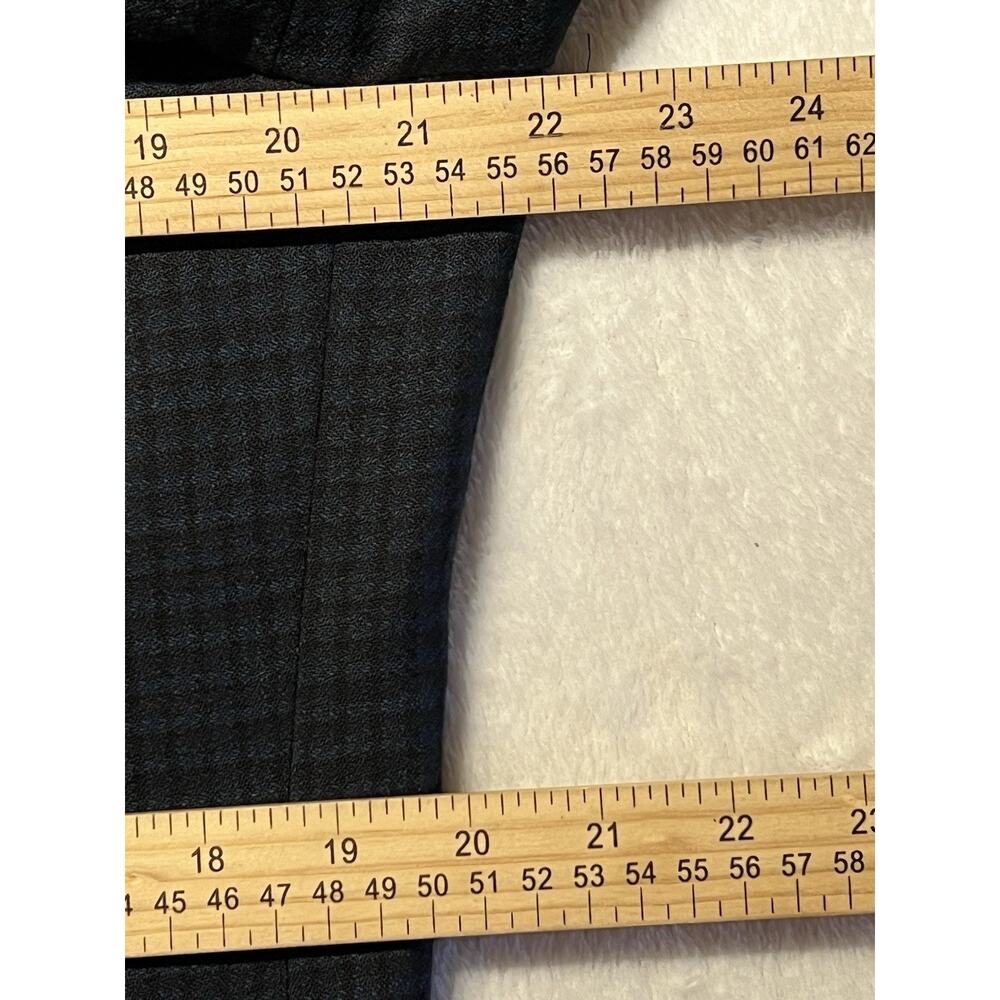 Vtg Givenchy 42L Starlight Blue Cigar Brown Check Plaid Designer Blazer - Picture 14 of 15